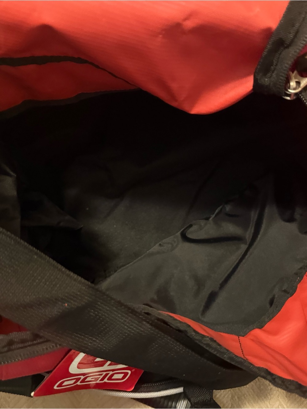 OGIO Red and Black Duffel Bag with Logo - Picture 6 of 15